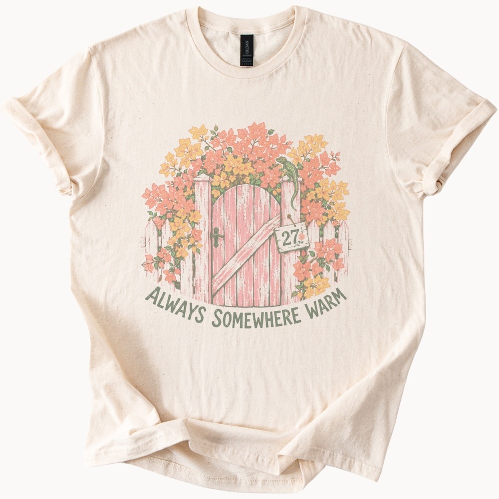 Vintage Style Garden Gate Boho Tee
